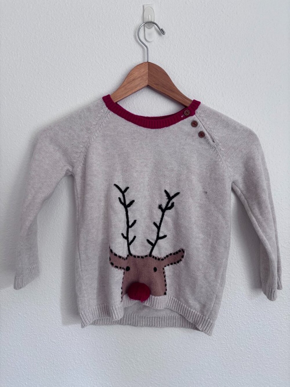 Mud Pie Kids Reindeer Rudolph Sweater Large 4T-5T